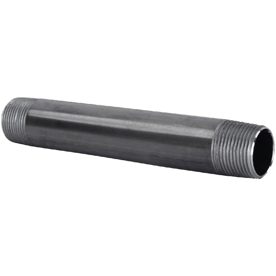 [PFS LPI-BF45] Black Steel Pipe Nipple 3/8"x 4 1/2"