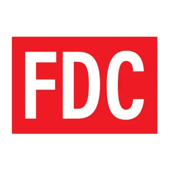 [FDC Sign Aluminum] Red Aluminum Sign With FDC Letters