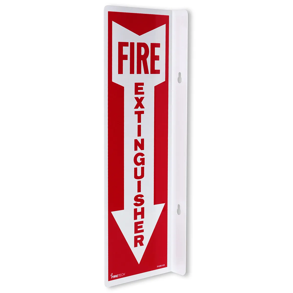 [F/E Sign_Aluminum 4X18 Inch] 90* 4" x 18" Aluminum Angle F/E Sign