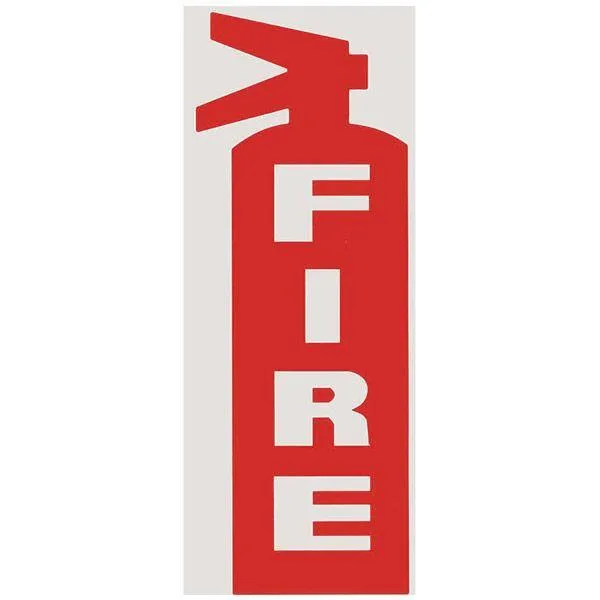 [Adhesive Fire Sign Red] FIRE Red Sign Adhesive