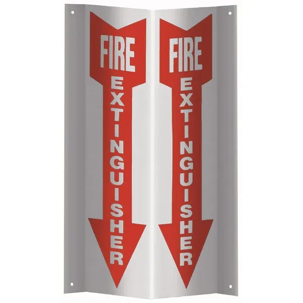 [F/E Sign_Plastic] 12" 3D Plastic Fire Extinguisher Sign