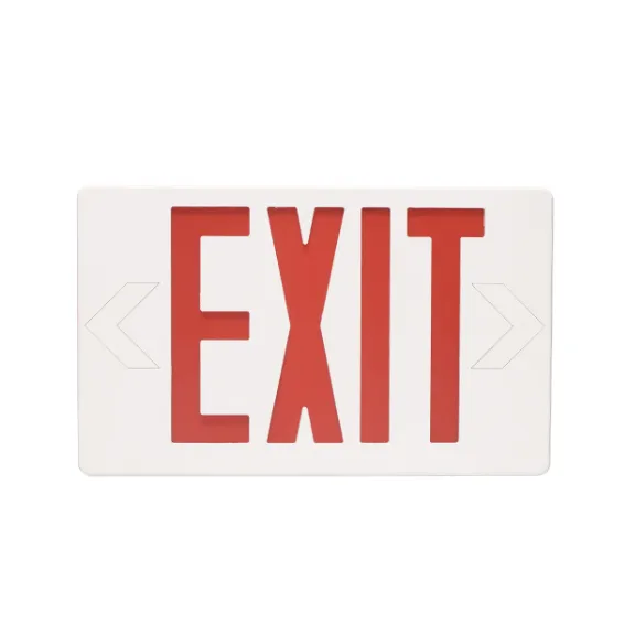 [LPI-ELED1] Red LED Exit Sign with Battery Backup Universal Mount (White)
