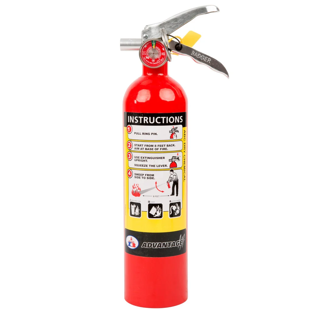 [BADGERADV-21007865B] Badger Advantage 21007865B 2 1/2 lb. ABC Fire Extinguisher w/Wall Hooks