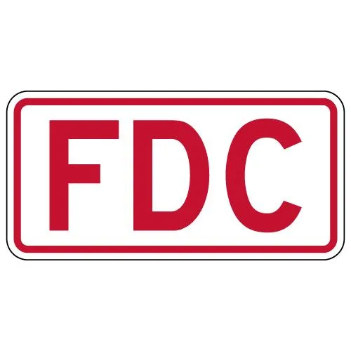 [FDCALUM14X7] White Aluminum Sign With FDC Letters