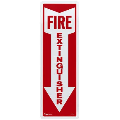 [SIGN0401] 4X12 Plastic Fire Extinguisher Sign