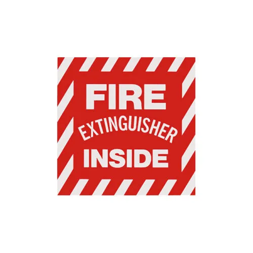 [SIGN11] 4" X 4" Fire Extinguisher Inside Sign